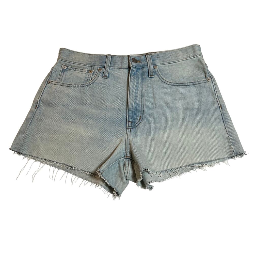 NEW Madewell High Rise Relaxed Denim Shorts in Essen Wash Size 27 Coastal Beach